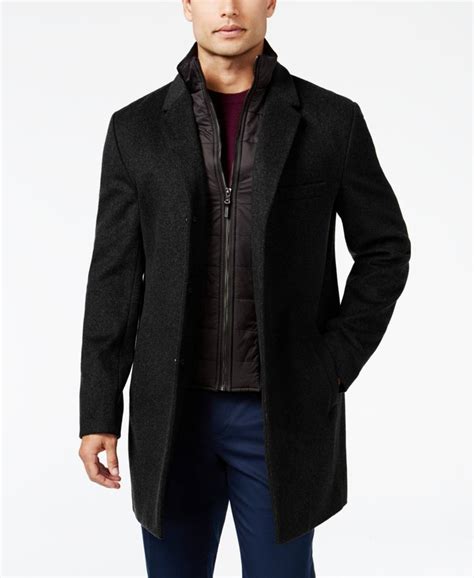 michael kors black men's jacket|michael kors jacket women overcoat.